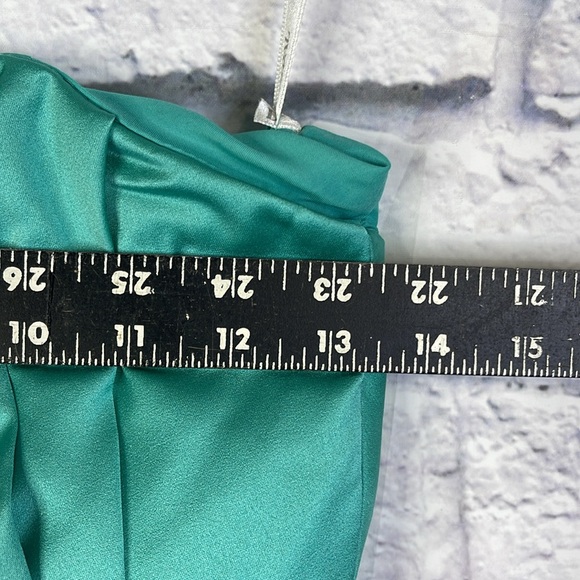 Davids Bridal Prom Formal Dress Women's Size 2 Spa Green Strapless Gown Long - Picture 14 of 16